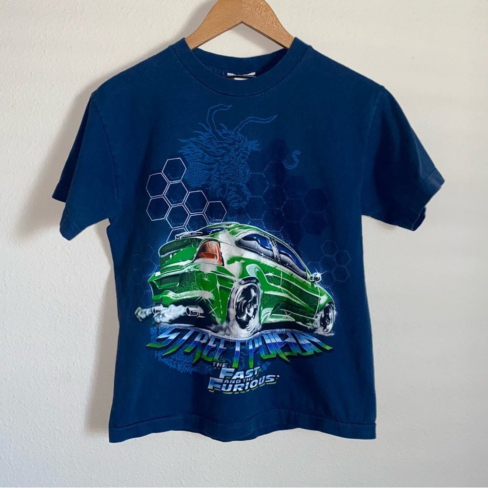Vintage Kids Fast and the Furious Car Tee Large
